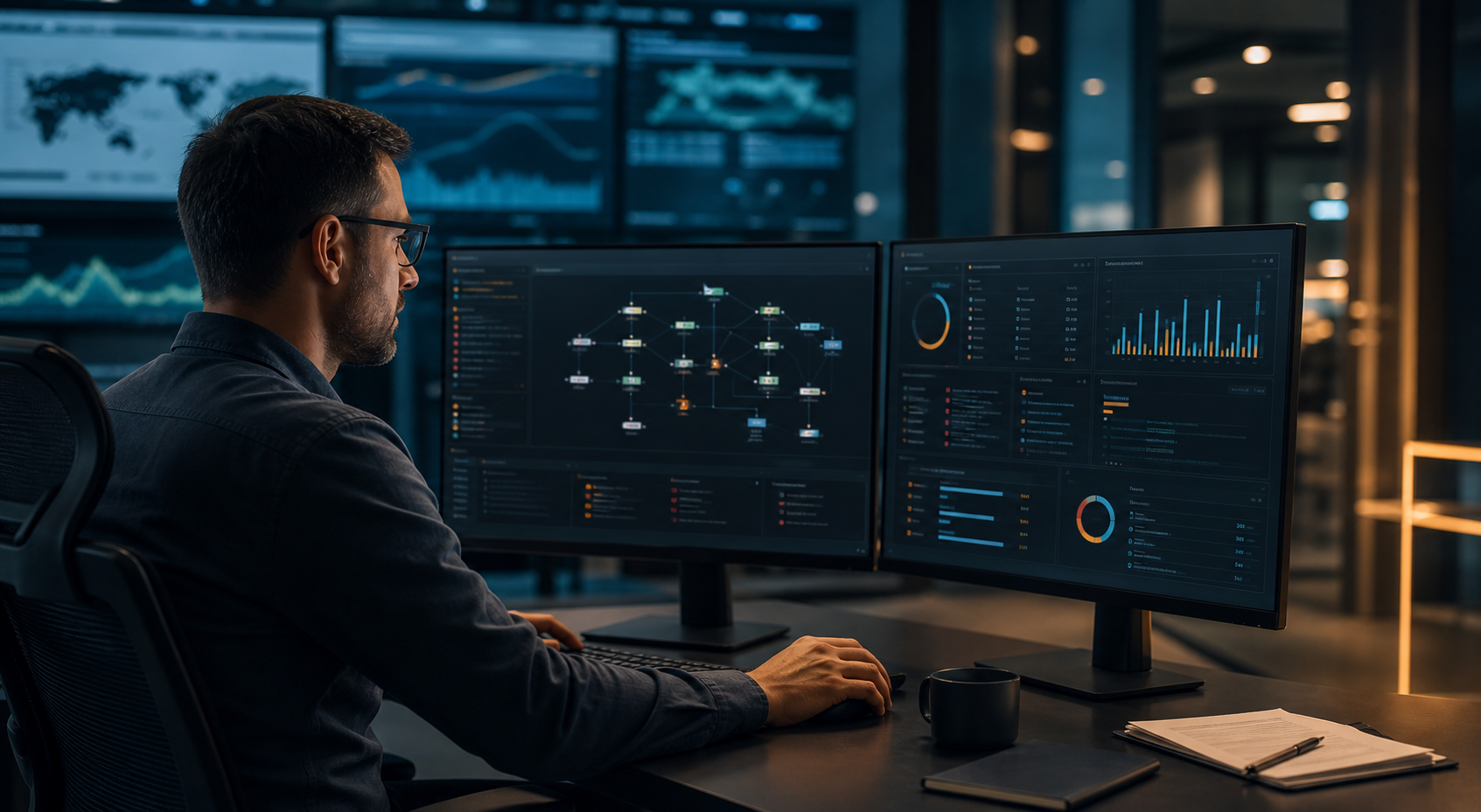 Cybersecurity professional conducting a penetration test on network systems