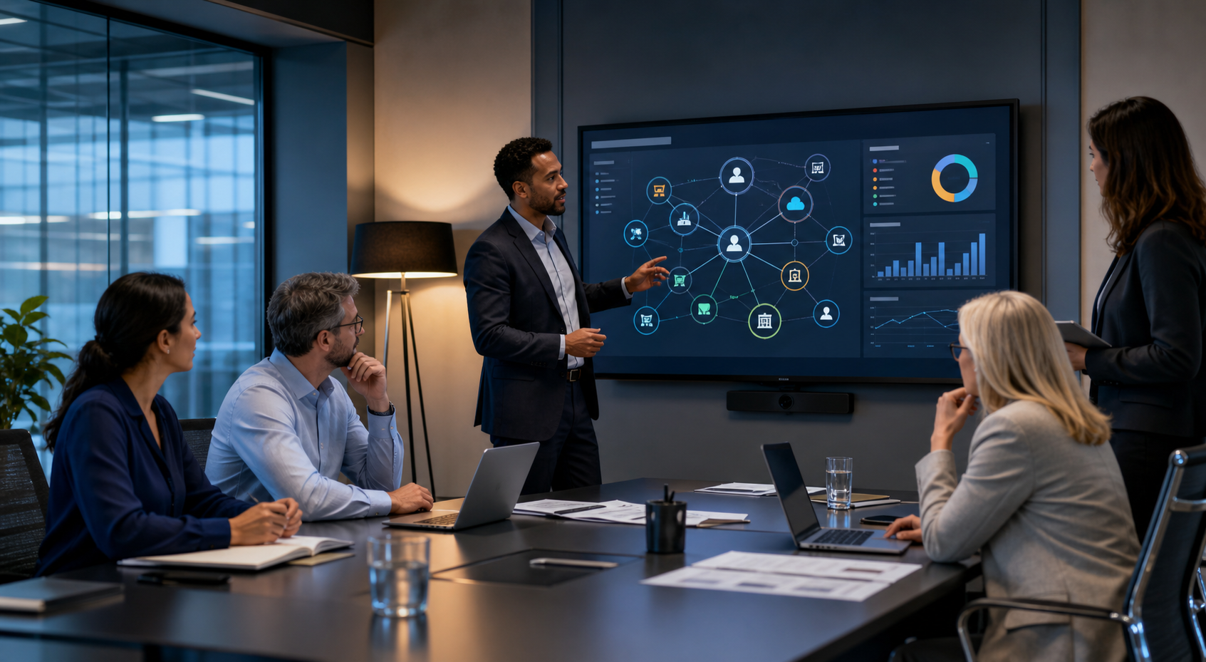 Team reviewing third-party vendor cybersecurity risks and service-provider relationships